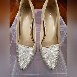 Silver studded heels